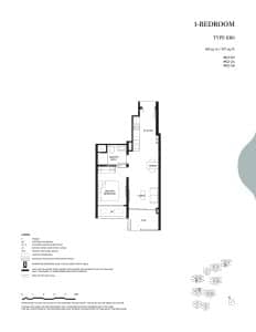 Tengah Garden Residences 1 Bedroom Type (1)b1