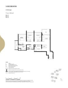 Tengah Garden Residences 3 Bedroom Type (3)c1